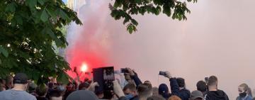 Акция в поддержку Стерненко под зданием СБУ