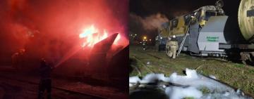 В Одесской области на железной дороге сгорела снегоуборочная машина