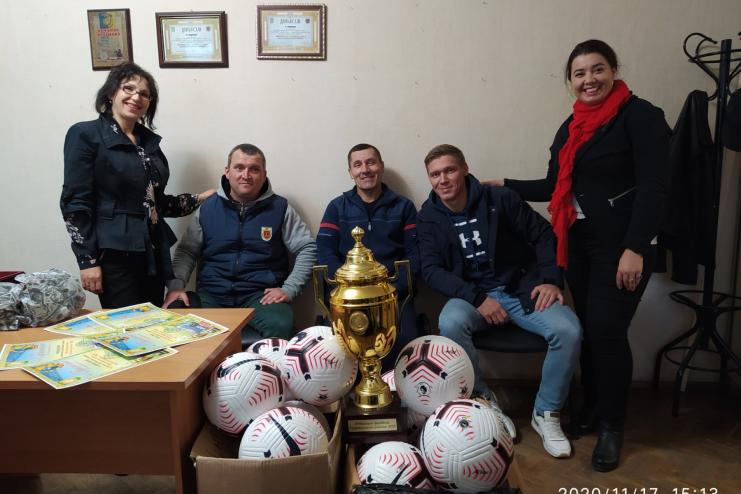 Чествование футболистов в Березино
