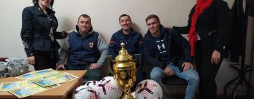 Чествование футболистов в Березино