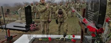 Пограничники почтили память погибшего побратима Дмитрия Деде