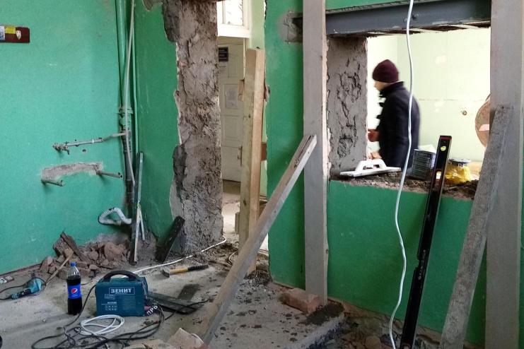 В Аккермане продолжается ремонт в городской больнице
