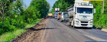 Т-16-44: на ділянці КПП «Малоярославець-Перший»-смт Тарутине влаштовано 9 км асфальтобетону