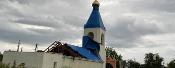 В Одесской области ветром сорвало купол сельской церкви