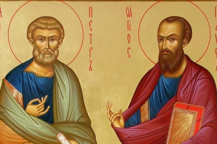 12 июля. Православная Церковь совершает память  святых славных и всехвальных первоверховных апостолов Петра и Павла
