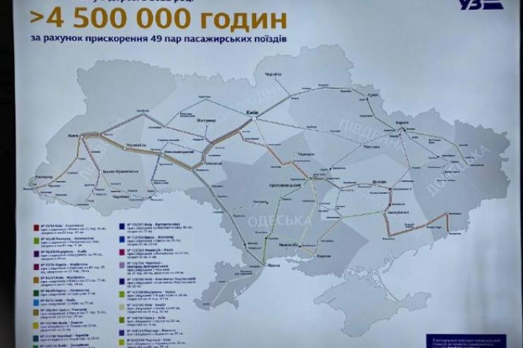 "Укрзализныця" ускорит движение 49 поездов в 2022 году (список)