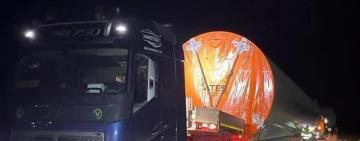  Грузовики, перевозившие ветряки из Рени, остановлены и оштрафованы  