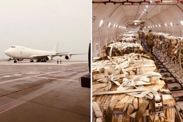 До України прибув вже восьмий літак з військовою допомогою зі США