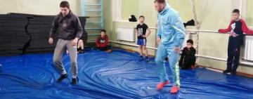 Тренировка с чемпионом - Василием Михайловым в Тарутинской ДЮСШ