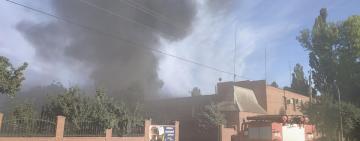 В Ізмаїлі горів склад з поліетиленом (фото)