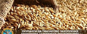 Окупанти на тимчасово захоплених територіях Запоріжжя продовжують викрадення українського зерна