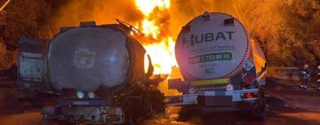 Масштабна пожежа на Одещині: горіли два бензовози і два зерновози