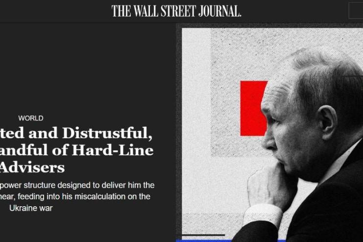 путін готовий заради перемоги над Україною на роки мобілізувати населення та економіку росії, — The Wall Street Journal
