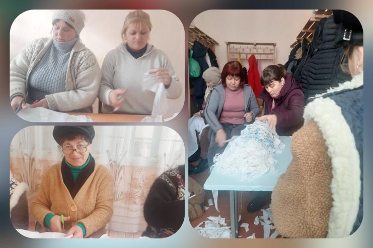 Маскувальні сітки від мешканців села Перемога для Перемоги України