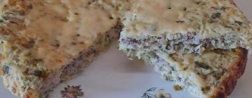 КАБАЧКОВИЙ ПИРІГ З КУРКОЮ