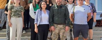 Воїн ЗСУ відвідав своє рідне село в Арцизькій громаді та поспілкувався з  учнівською молоддю