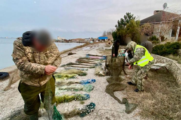 На Одещині виявили браконьєрські сітки з кефаллю: частину риби вдалося врятувати