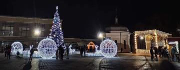 Ялинка буде, святкування – ні: в центрі Кілії встановлюють новорічне дерево
