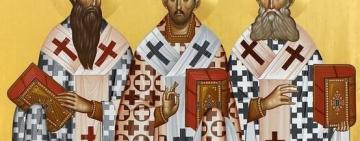 12 февраля. Память святителей Василия Великого, Григория Богослова и Иоанна Златоуста