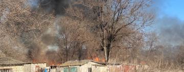 У середмісті Арциза знову горить очерет (ФОТО)