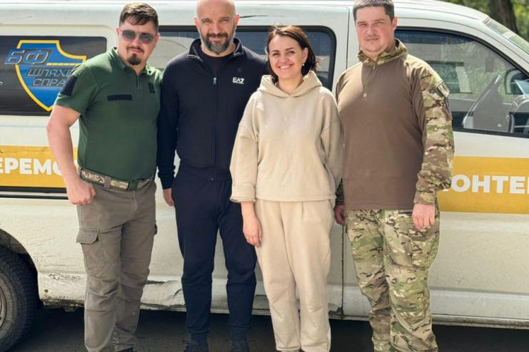 Голова партосередку ВО «Батьківщина» Сергій Шутов та гендиректорка Тарутинської лікарні Ірина Пулєва відвідали звільнену Херсонщину