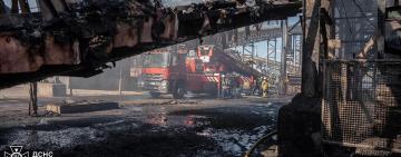 Понад 50  рятувальників ліквідували пожежу на зерновому підприємстві в Одеській області