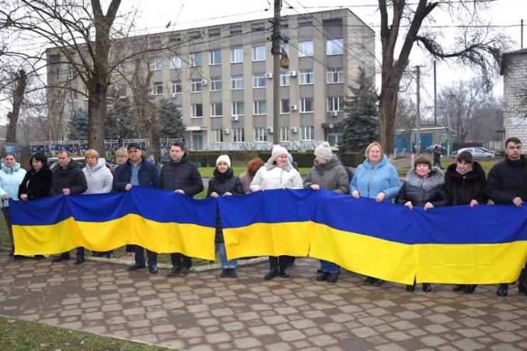 Вчора в Сараті пройшов мітинг до Дня Соборності України