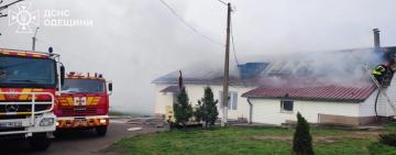 Палало горище в будинку-інтернаті в селі Барабой, — ДСНС Одещини