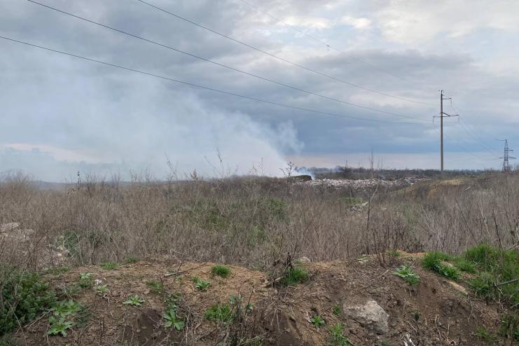 В Арцизі знову горіло сміттєзвалище: жителі найближчого мікрорайону потерпають від диму