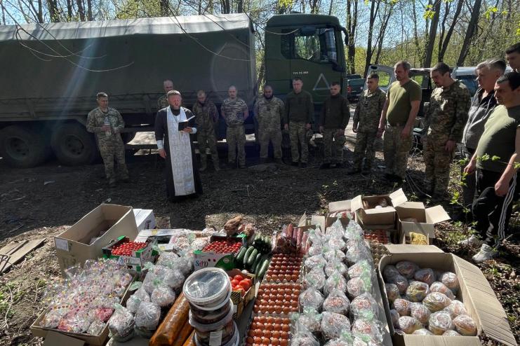 Прикордонників Ізмаїльського загону на передовій привітали з Великоднем