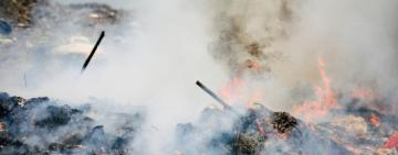 В Ізмаїльському районі горіло сміттєзвалище 