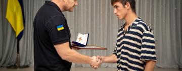 Юний герой з Білгорода-Дністровського отримав нагороду ДСНС України