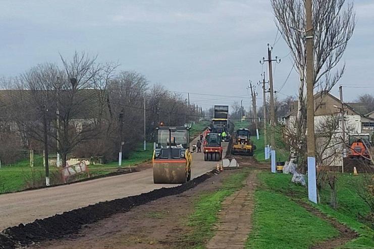 У Прямобалці триває відновлення автомобільної дороги Арциз — Болград