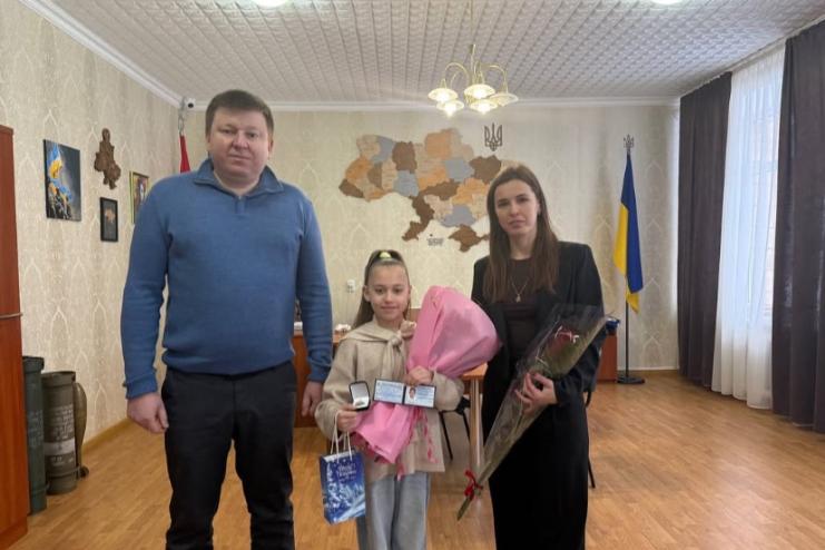 Арцизька міська рада привітала юну спортсменку зі здобуттям почесного спортивного звання