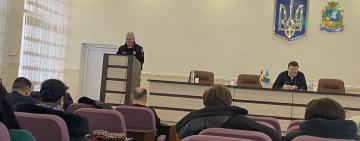 В Арцизькій міській раді заслухали звіт поліцейського офіцера Сергія Жарких