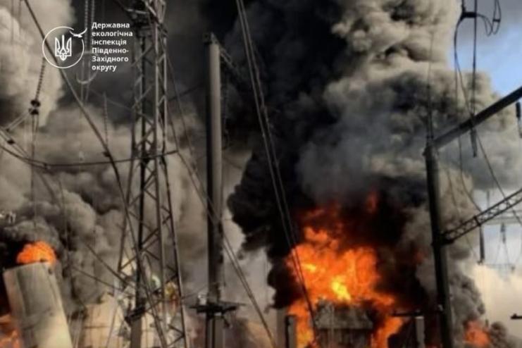 Внаслідок атаки на Кілію 10 лютого зафіксовано значні викиди продуктів горіння