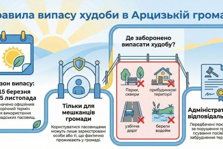 У Арцизькій громаді впорядковують правила випасу худоби